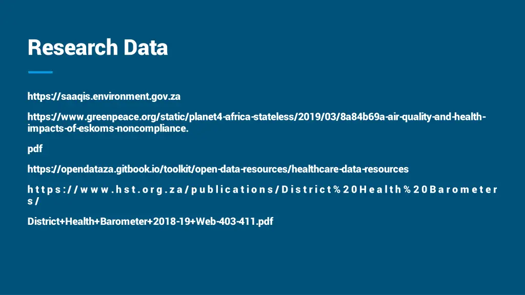 research data