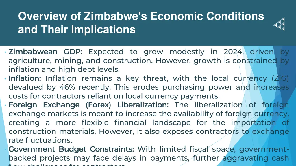 overview of zimbabwe s economic conditions