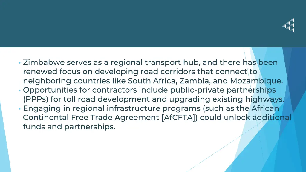 zimbabwe serves as a regional transport