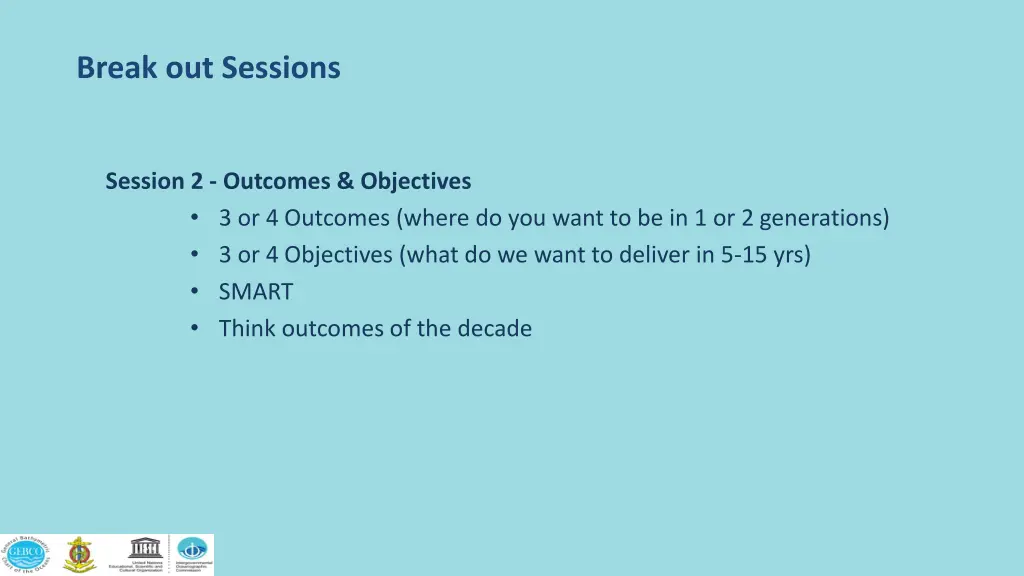 break out sessions 1
