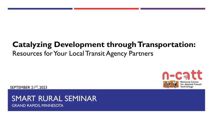 catalyzing development through transportation