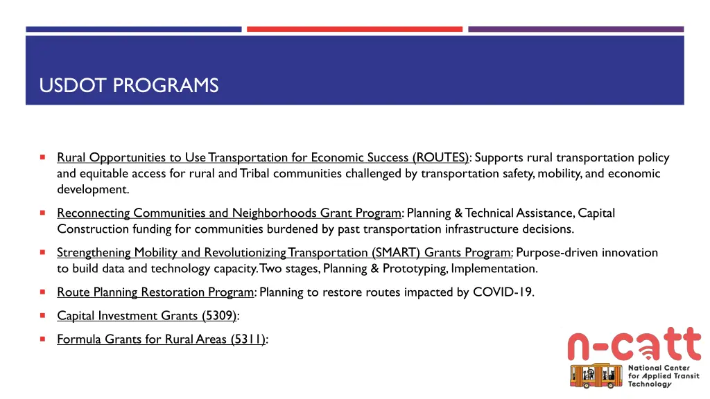 usdot programs