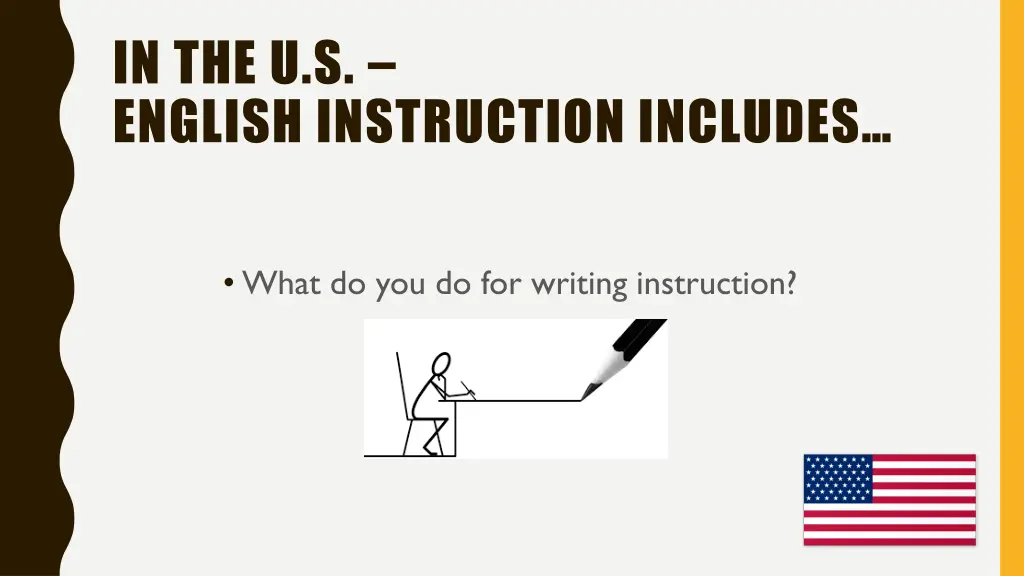 in the u s english instruction includes 2