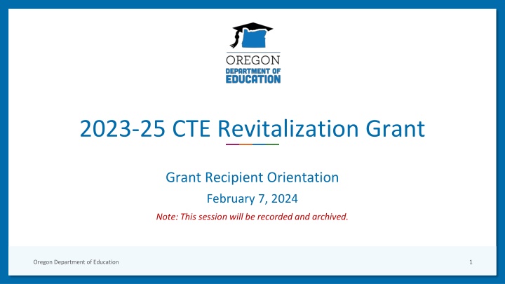 2023 25 cte revitalization grant