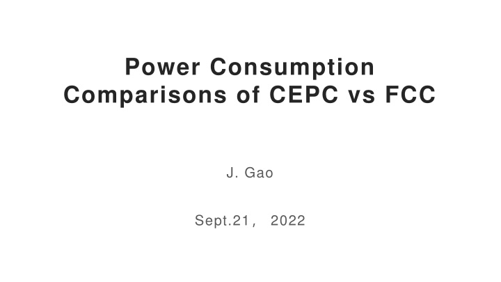 power consumption comparisons of cepc vs fcc