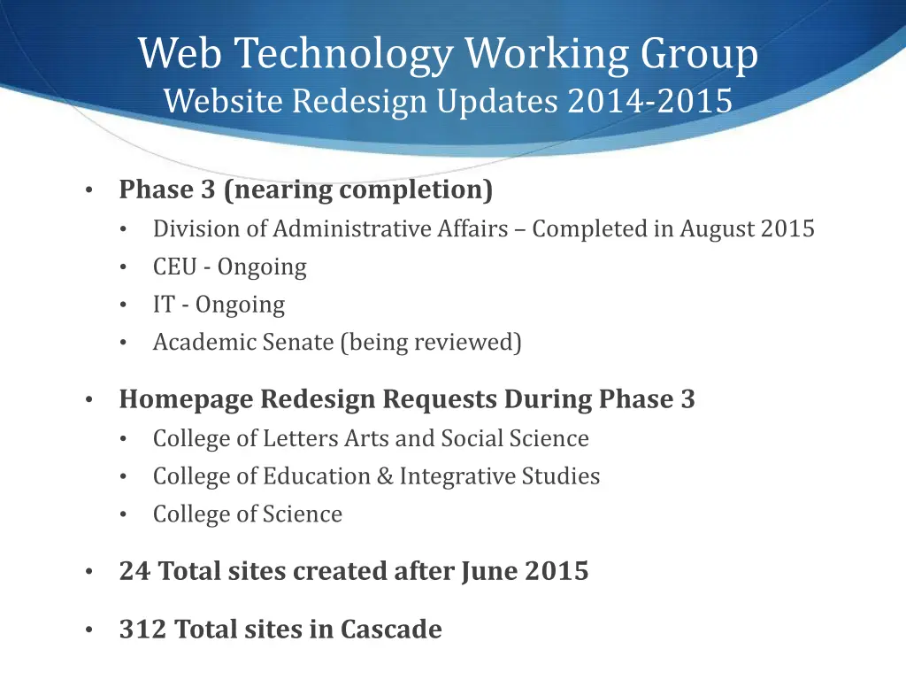 web technology working group website redesign 1