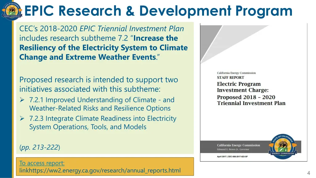 epic research development program