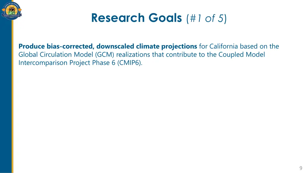 research goals 1 of 5