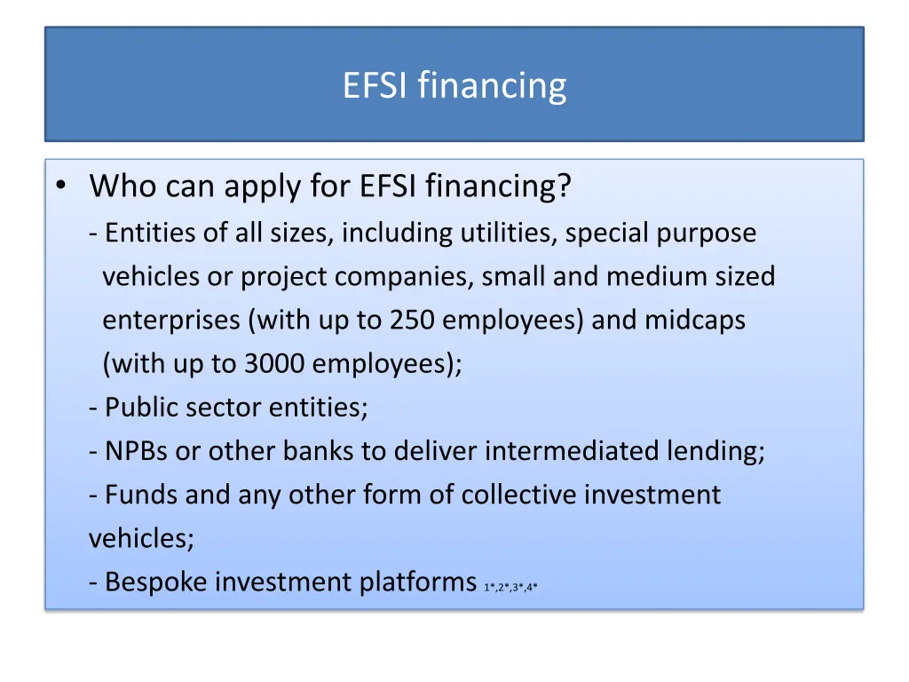 efsi financing