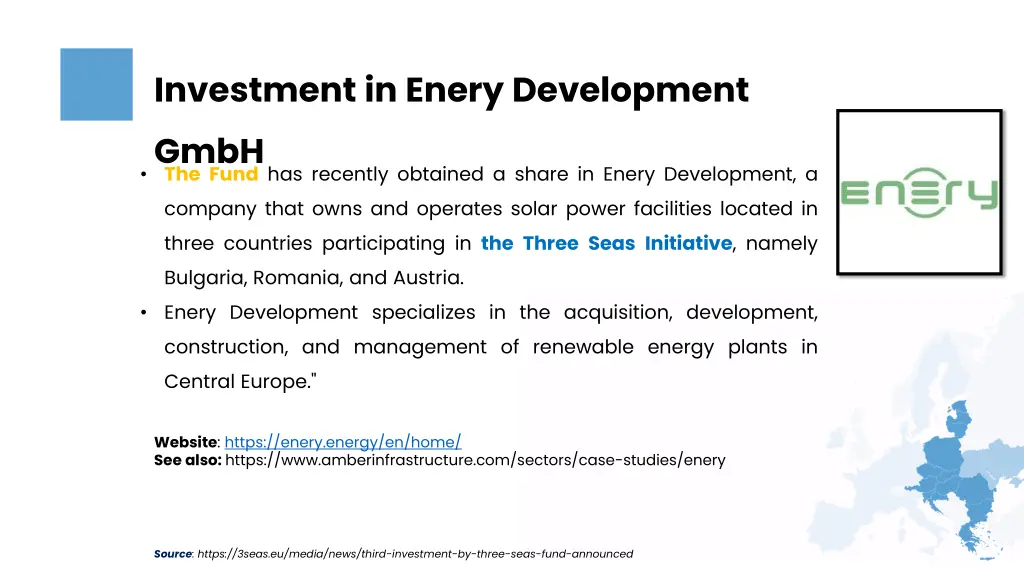 investment in enery development gmbh the fund