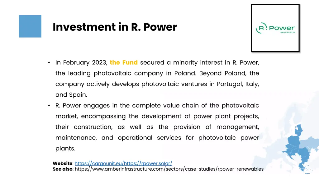 investment in r power