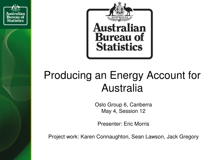 producing an energy account for australia