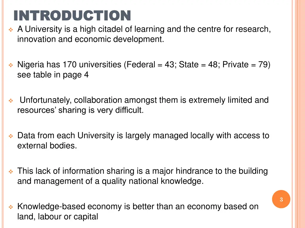 introduction introduction a university is a high