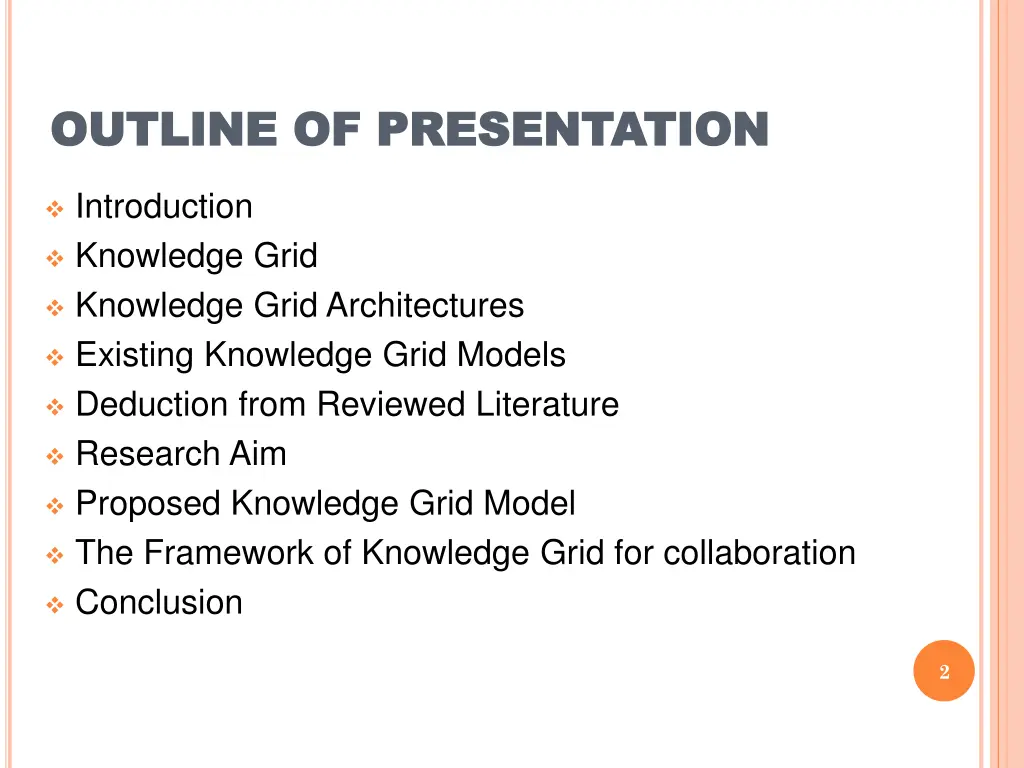 outline of presentation outline of presentation