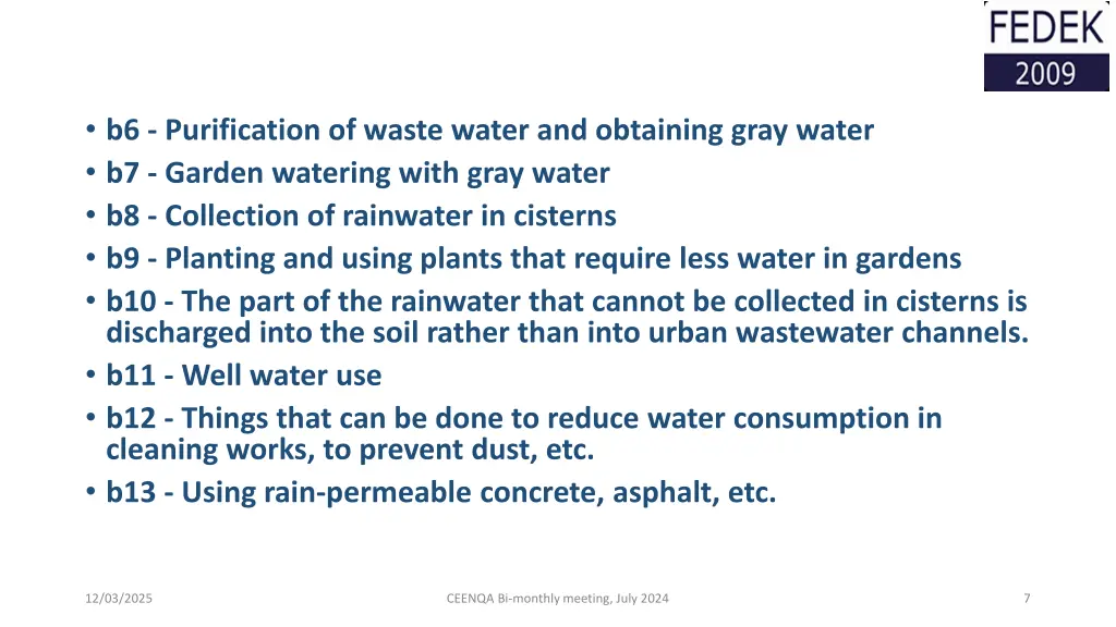 b6 purification of waste water and obtaining gray