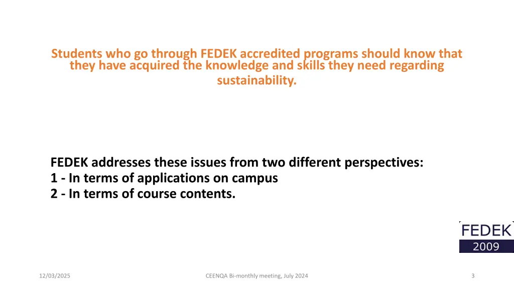 students who go through fedek accredited programs
