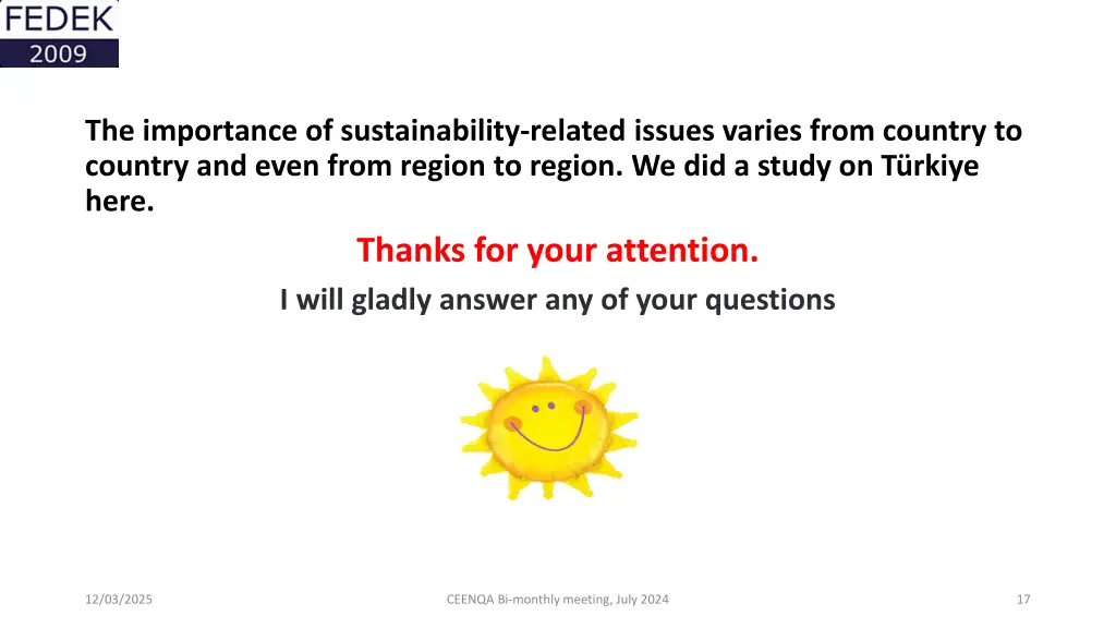 the importance of sustainability related issues