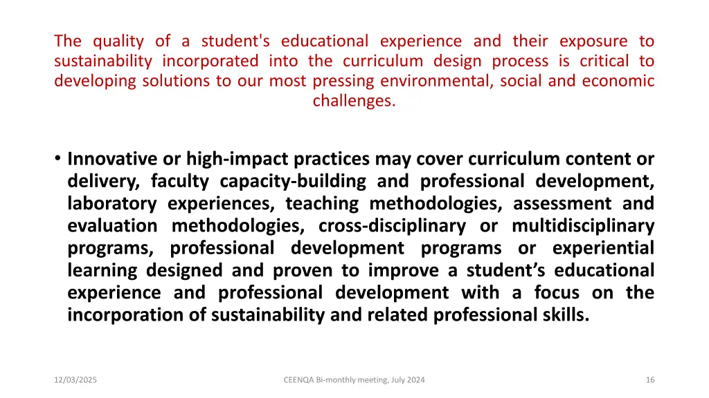 the quality of a student s educational experience