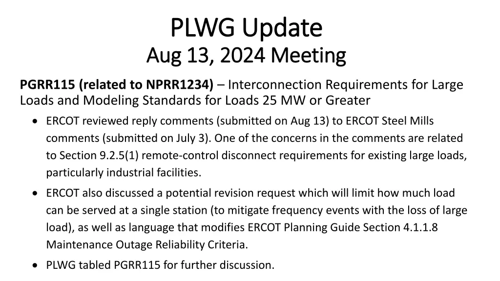 plwg update plwg update aug 13 2024 meeting 1