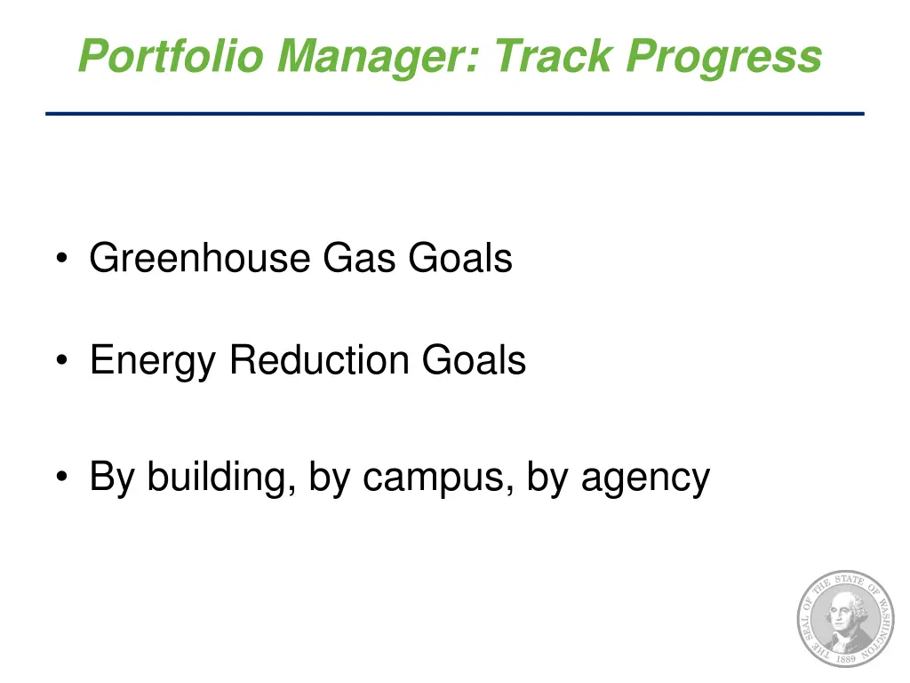 portfolio manager track progress