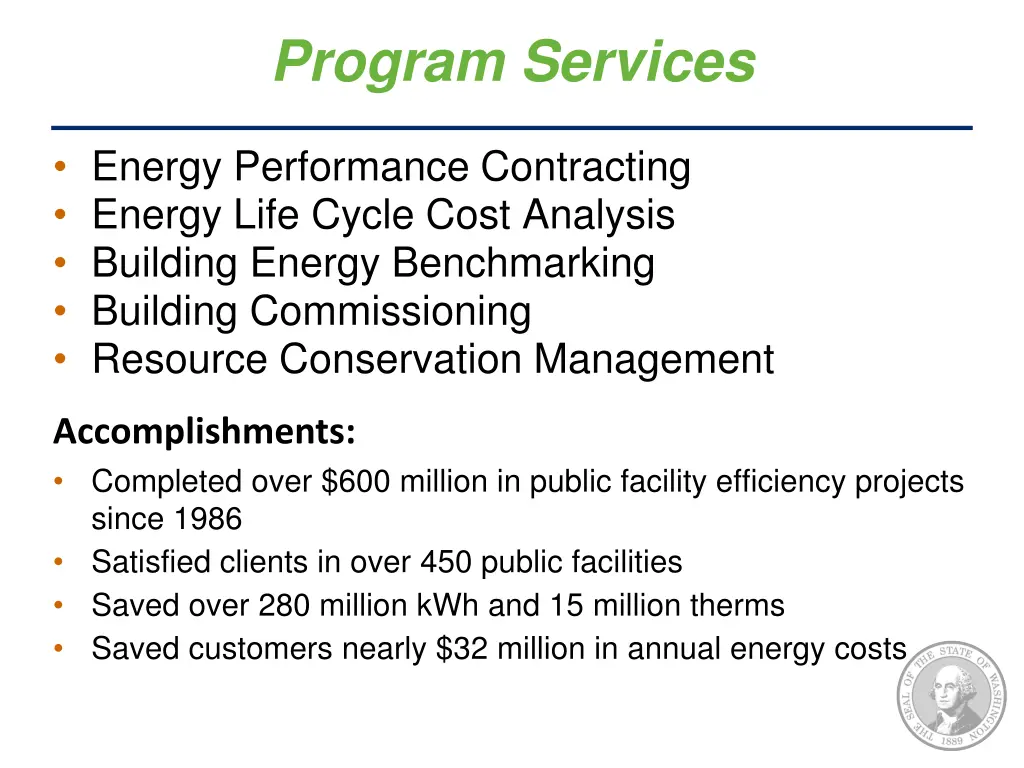 program services