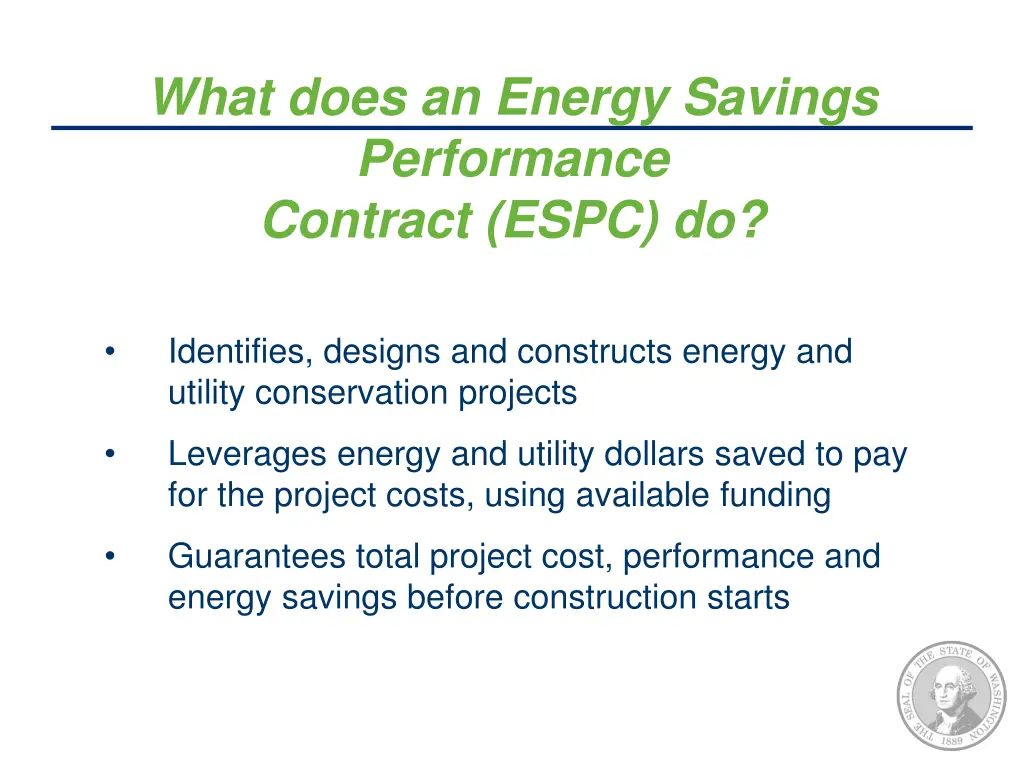 what does an energy savings performance contract