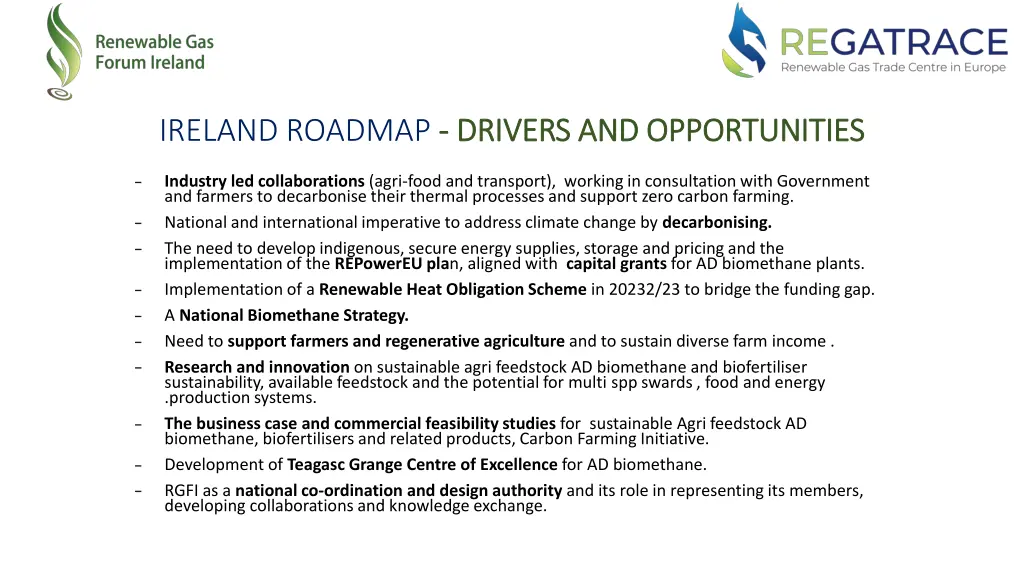 ireland roadmap drivers and opportunities drivers