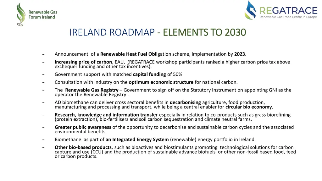 ireland roadmap elements to 2030