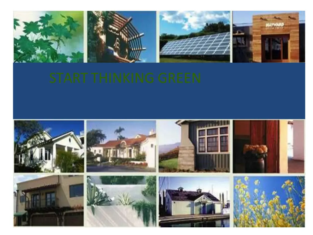 start thinking green