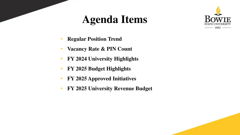 agenda items