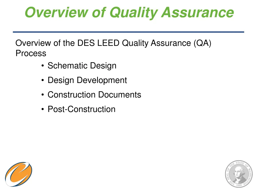 overview of quality assurance