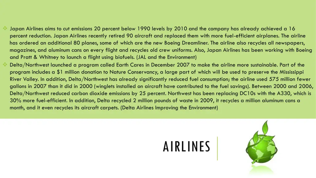japan airlines aims to cut emissions 20 percent