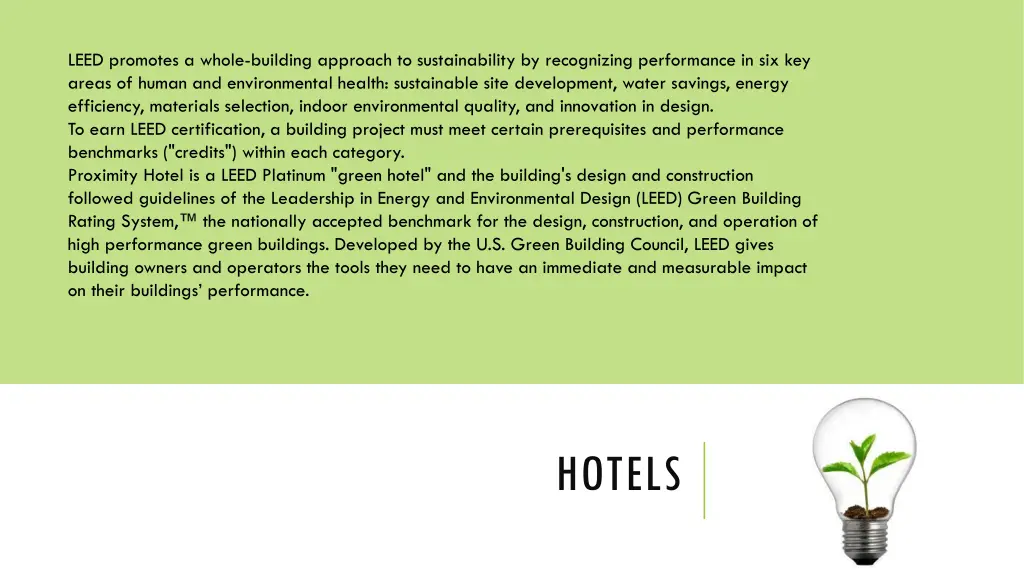 leed promotes a whole building approach