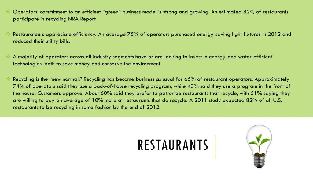 operators commitment to an efficient green