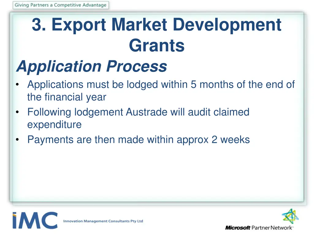 3 export market development grants 1