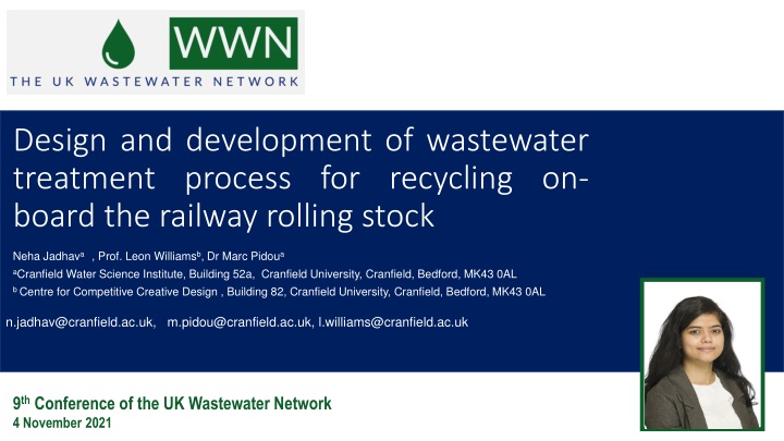 design and development of wastewater treatment