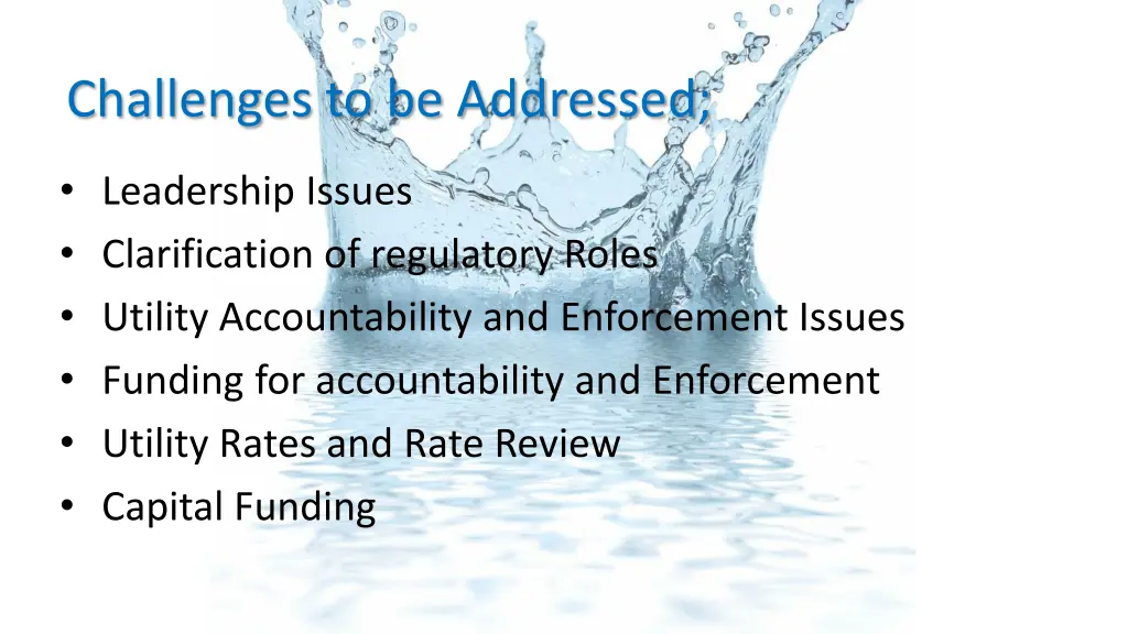 challenges to be addressed