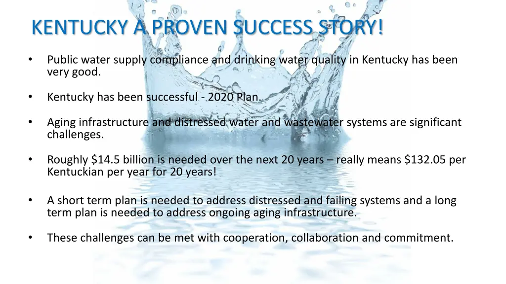 kentucky a proven success story