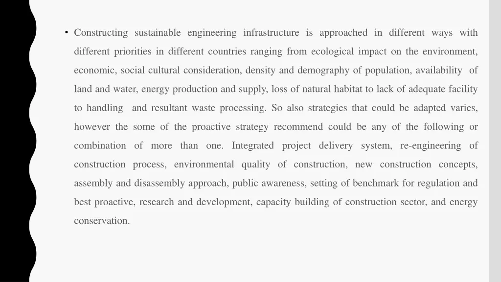 constructing sustainable engineering
