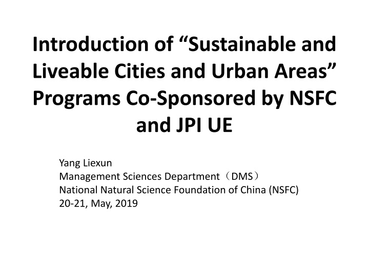 introduction of sustainable and liveable cities