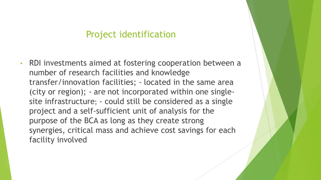 project identification
