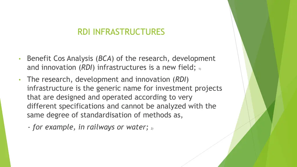 rdi infrastructures