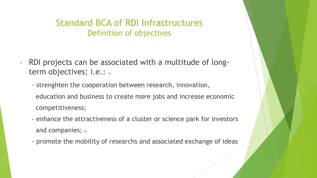 standard bca of rdi infrastructures definition 1