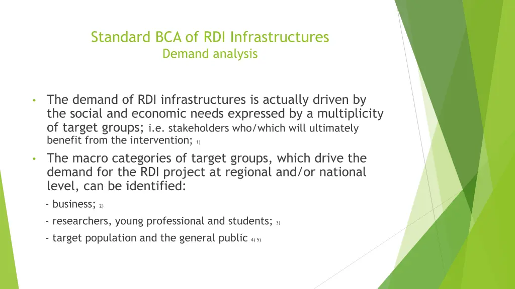 standard bca of rdi infrastructures demand