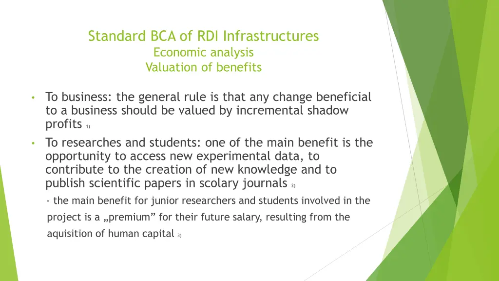 standard bca of rdi infrastructures economic 1