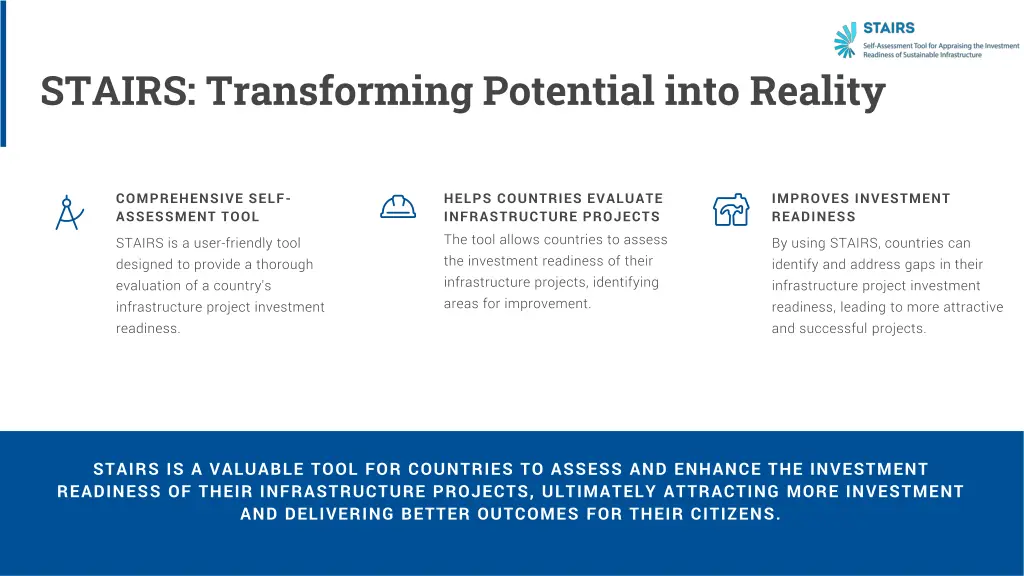 stairs is a valuable tool for countries to assess