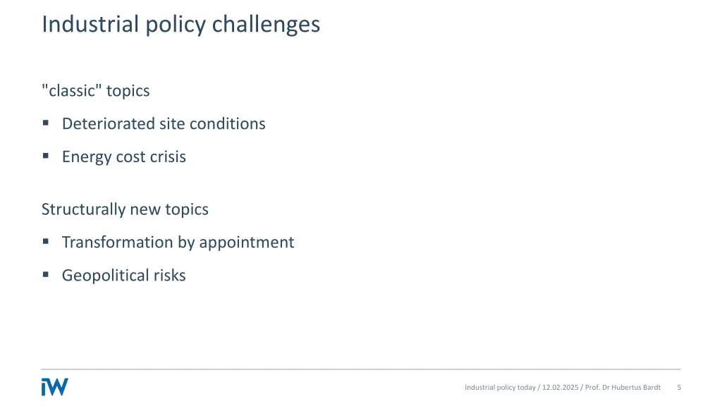 industrial policy challenges