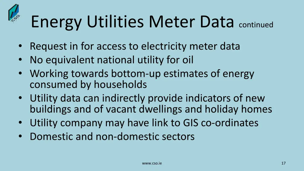 energy utilities meter data continued