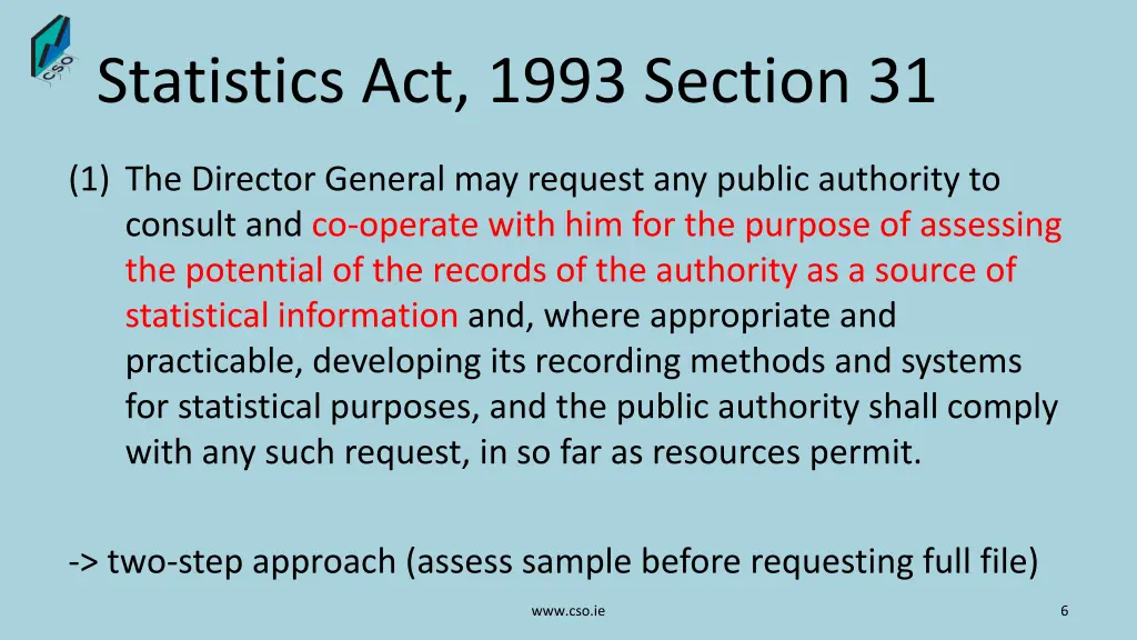 statistics act 1993 section 31