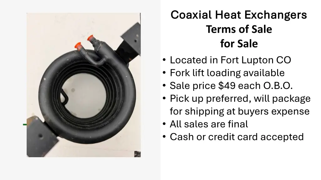 coaxial heat exchangers coaxial heat exchangers 1
